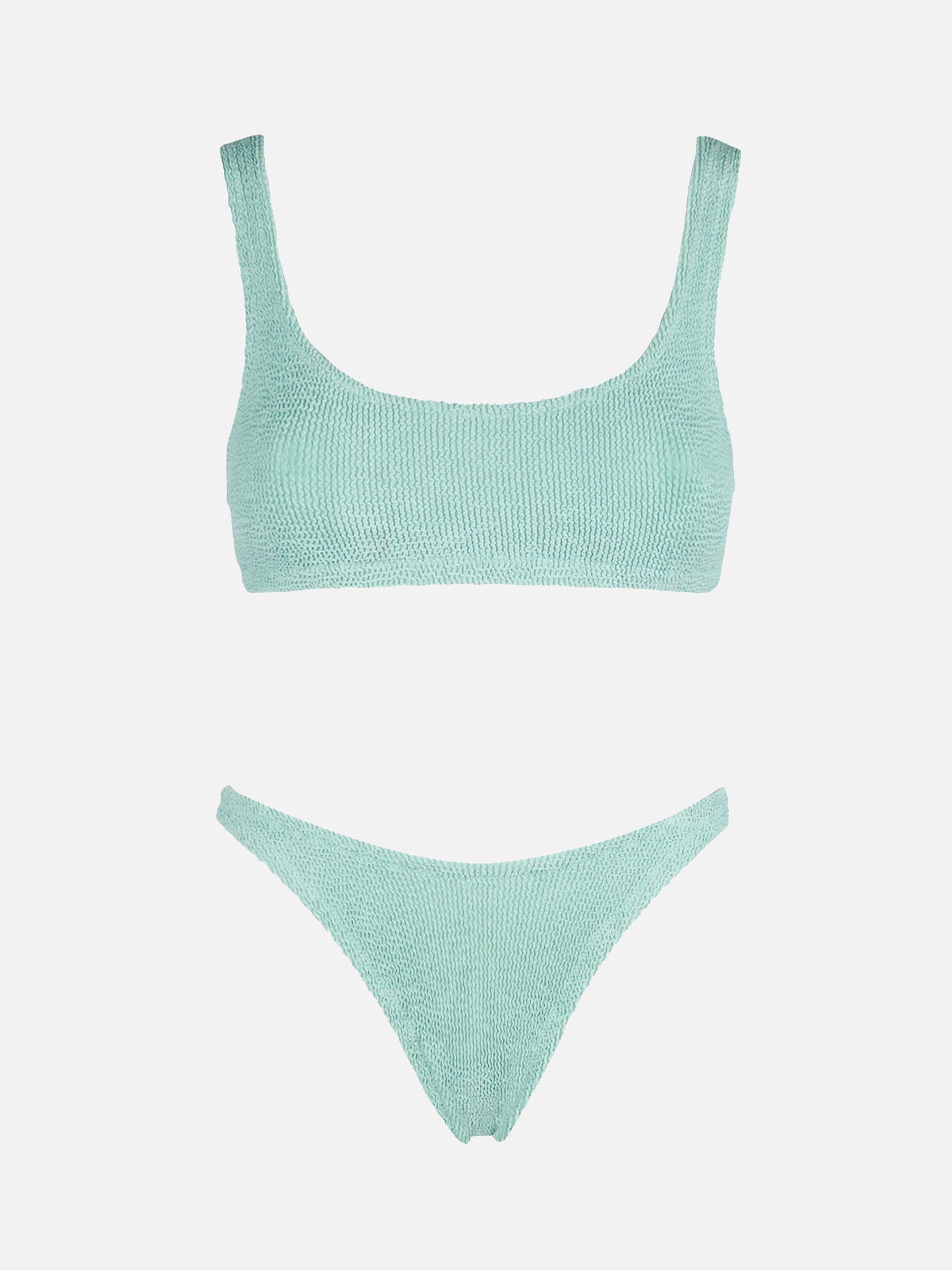 Naima Naomi Crinkle-Bralette-Bikini in Salbeigrün
