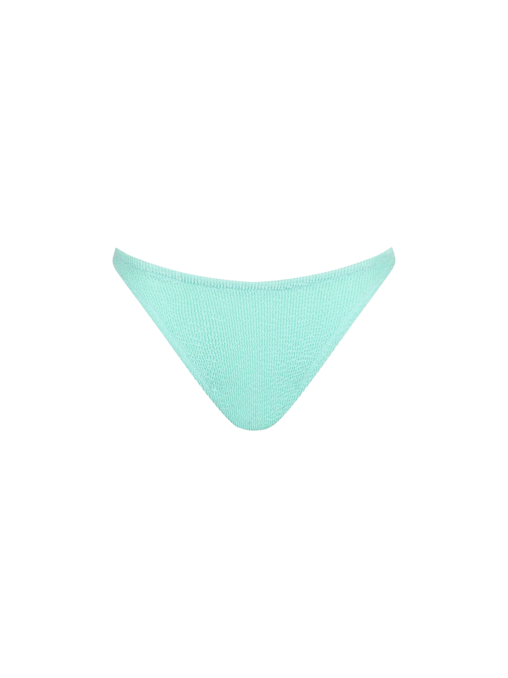 Woman sage green crinkle cheeky swim briefs Naomi - MC2 Saint Barth