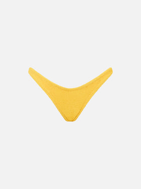 Woman yellow crinkle swim briefs - MC2 Saint Barth