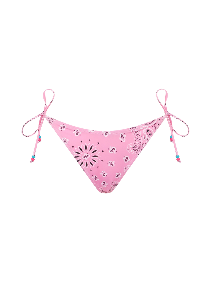 Woman cheeky swim briefs with bandanna print - MC2 Saint Barth