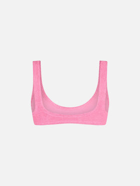 Woman pink tiny crinkle bralette Pamy - MC2 Saint Barth