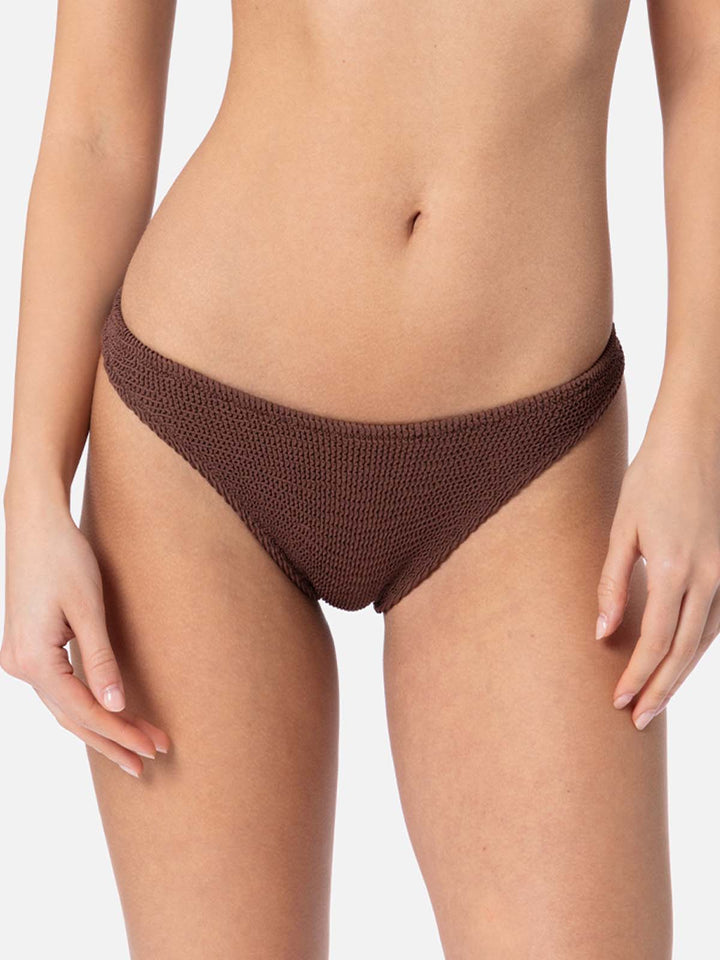 Bikini da donna a bralette marrone crinkle Naima Elise