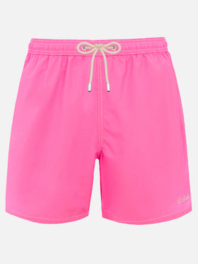 Pink classic light swim shorts Patmos - MC2 Saint Barth