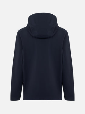 Man navy blue 3-layers hooded jacket Parson - MC2 Saint Barth