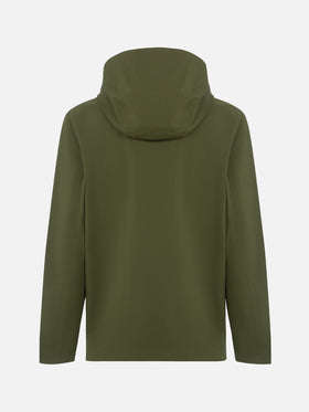 Man military green 3-layers hooded jacket Parson - MC2 Saint Barth