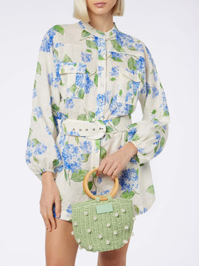 Woman floral linen playsuit Hanniel - MC2 Saint Barth