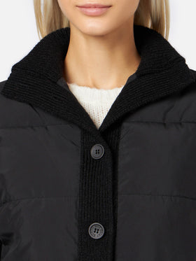 Wattierte Damenjacke mit Strickärmeln
