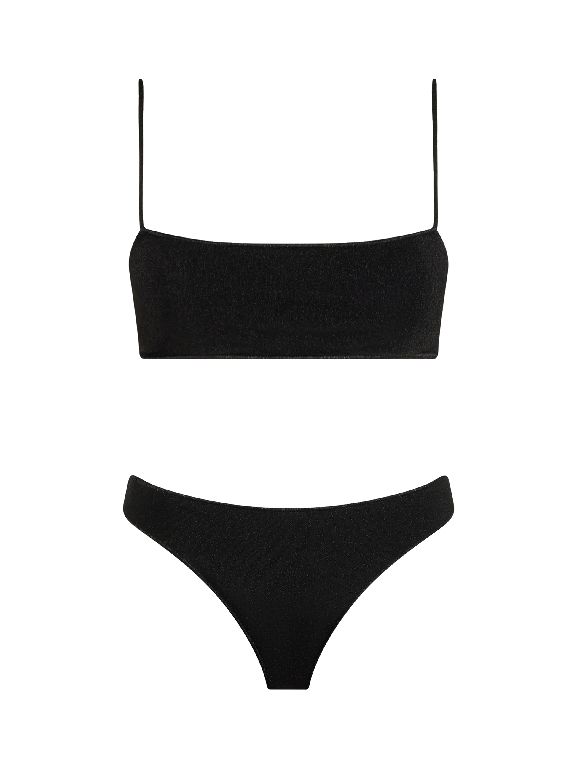 Woman black lurex bralette bikini Sadie Naomi - MC2 Saint Barth