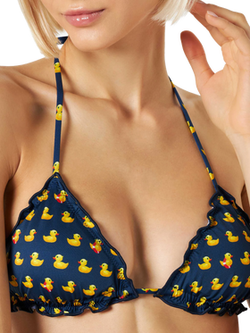 Sagittarius triangle bikini top with duck print