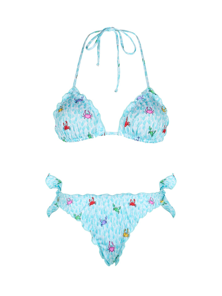 Bikini Sarius triangolo stampa granchio
