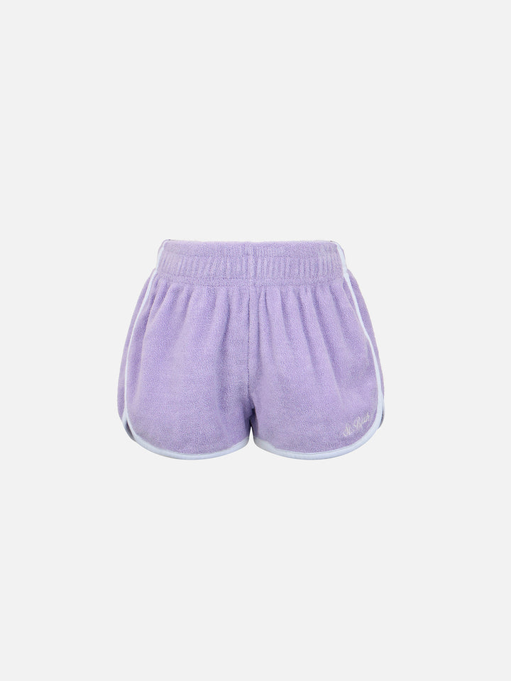 Pantaloncini pull up da bambina in spugna lilla Curly