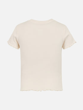 Girl ribbed t-shirt Serena Jr with Baby Star embroidery - MC2 Saint Barth