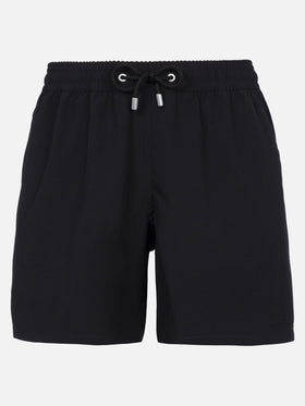 Schwarze klassische Comfort-Badeshorts aus Stretchmaterial 