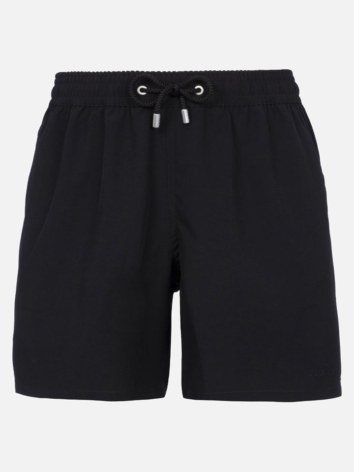 Schwarze klassische Comfort-Badeshorts aus Stretchmaterial 
