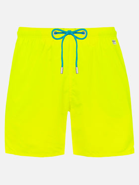 Man lightweight fabric fluo yellow swim shorts Lighting Pantone | PANTONE® SPECIAL EDITION - MC2 Saint Barth