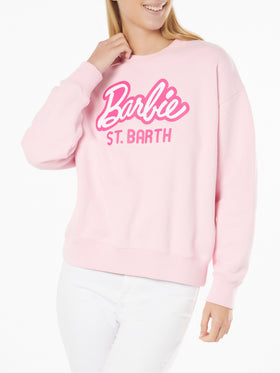 Woman fleece sweatshirt with Barbie St. Barth print | BARBIE SPECIAL EDITION - MC2 Saint Barth