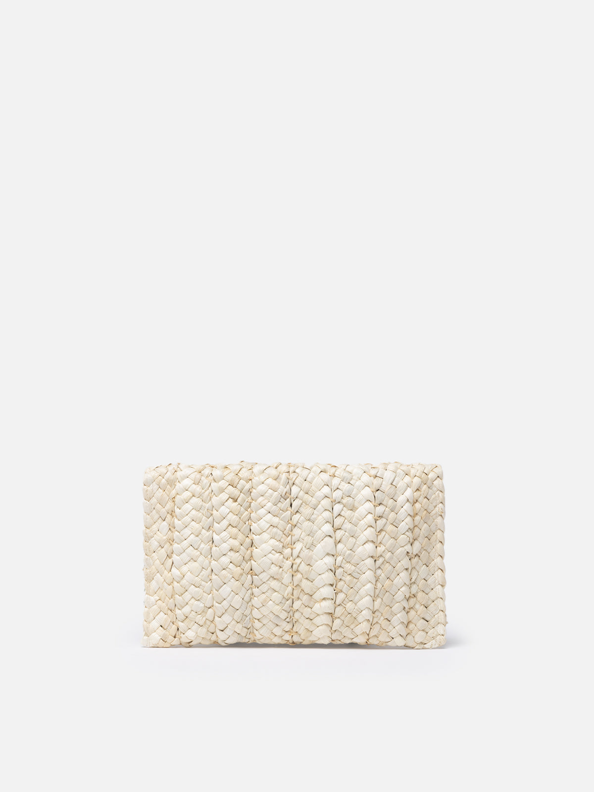 Clutch Straw Envelope mit Saint Barth-Stickerei 