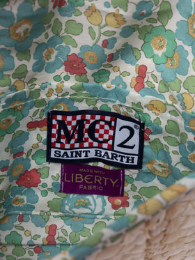 Clutch Straw Envelope mit Saint Barth-Stickerei 