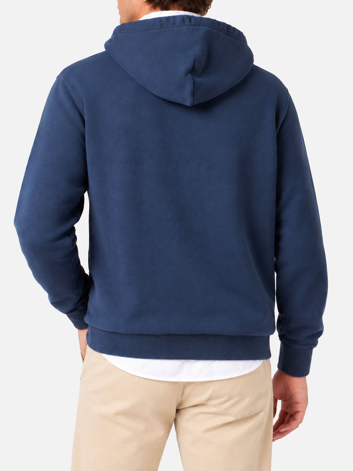 Felpa Tribeca cappuccio patch spugna blu