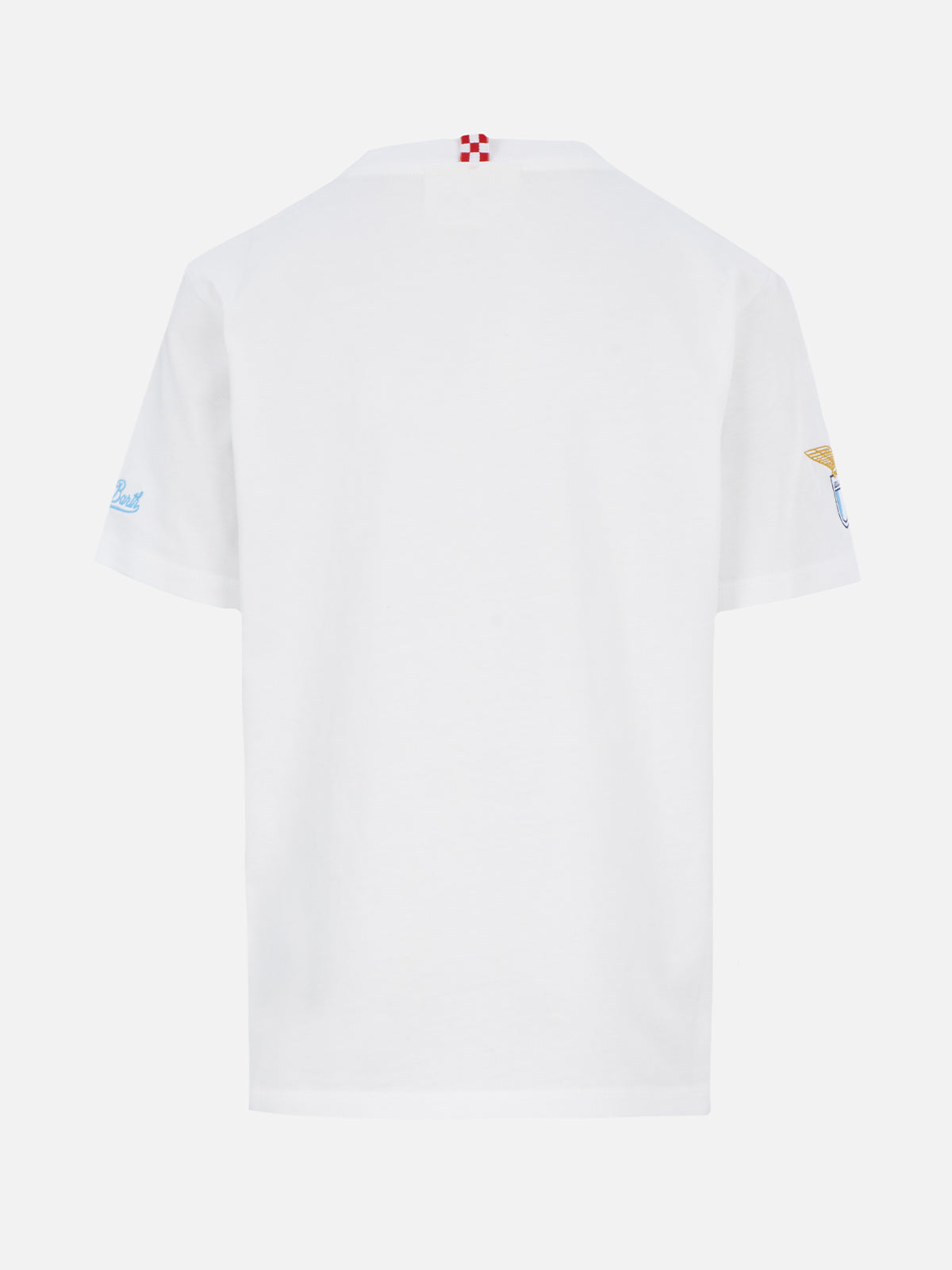 Boy cotton t-shirt with Di Padre in Figlio embroidery | SS LAZIO SPECIAL EDITION - MC2 Saint Barth
