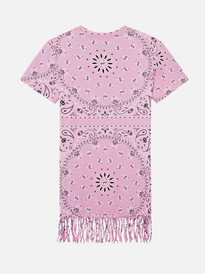 Abbey dress with fringes and  bandana print