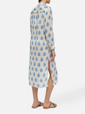 Adeline ramie maxi dress with paisley print - MC2 Saint Barth