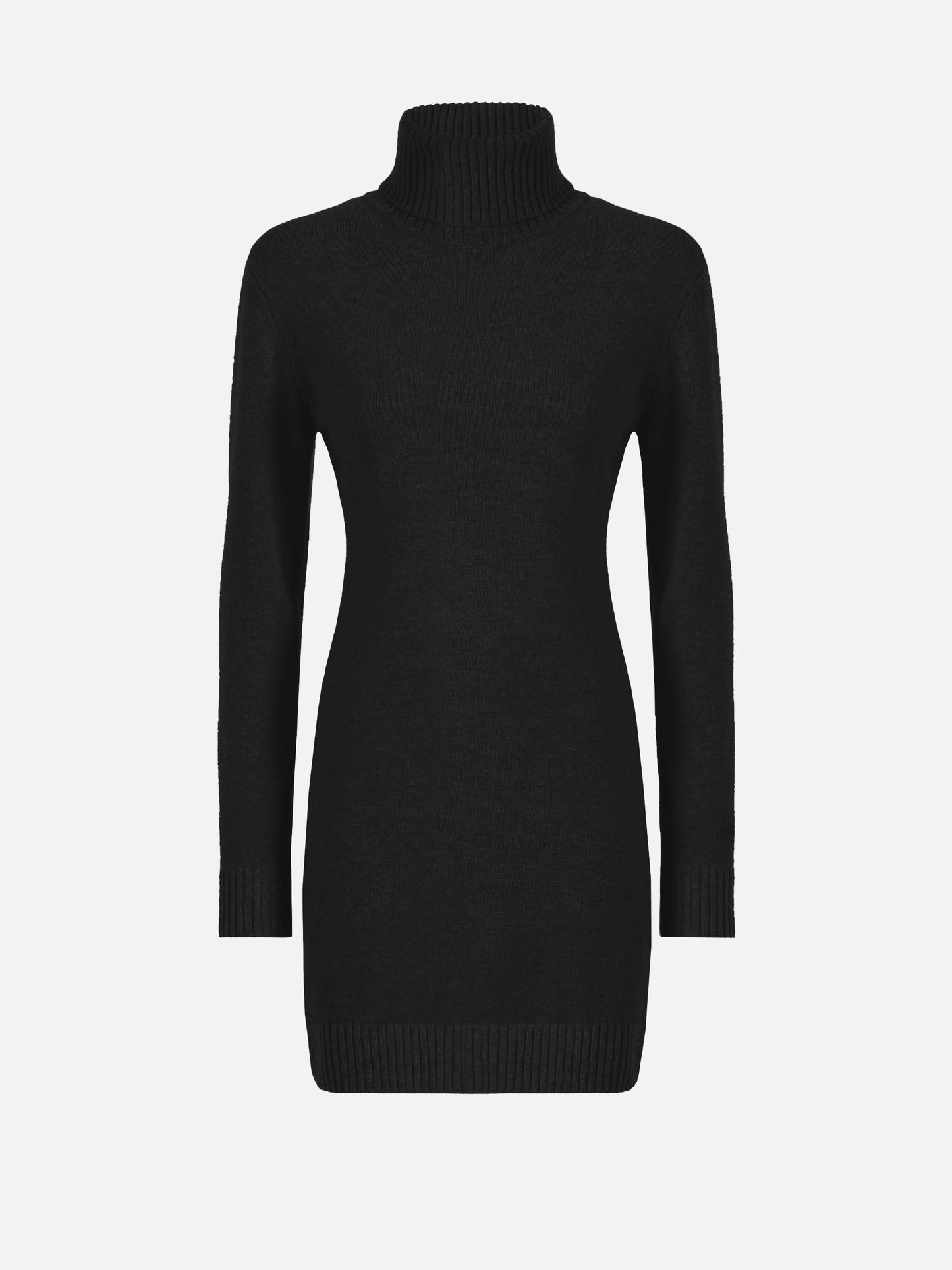 Brea-Kleid aus schwarzer, weicher Wolle