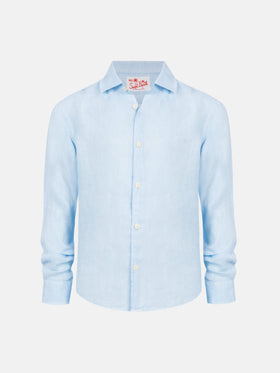 Agnes light blue linen shirt - MC2 Saint Barth
