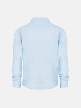 Agnes light blue linen shirt - MC2 Saint Barth