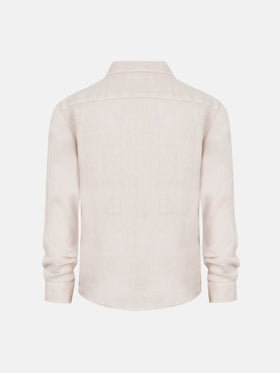 Agnes off-white linen shirt - MC2 Saint Barth