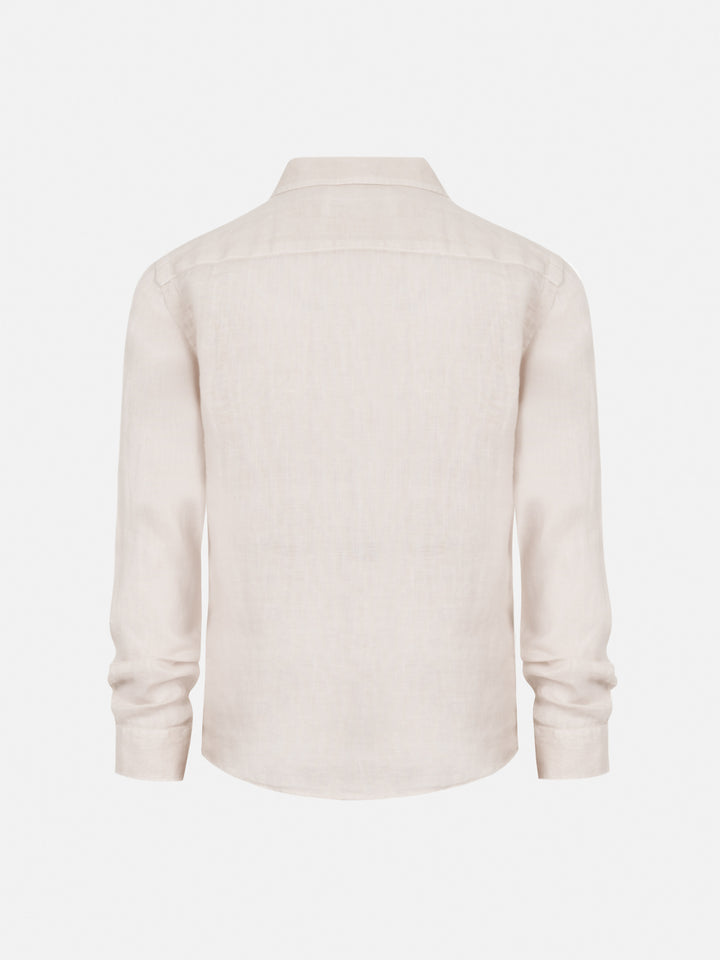 Agnes off-white linen shirt - MC2 Saint Barth