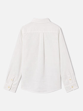 Camicia Agnes in lino bianco
