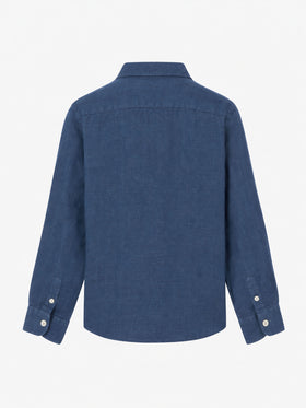 Navy blue Agnes linen shirt