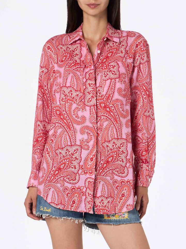 Paisley linen Alodie shirt