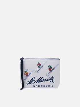 Aline Pouch aus Material in Wolloptik mit St. Moritz-Print | ST. MORITZ TOP OF THE WORLD SPECIAL EDITION 