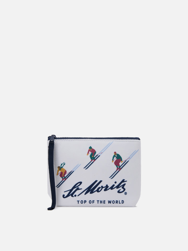 Pochette Aline en tejido efecto lana con estampado St. Moritz | ST. MORITZ TOP OF THE WORLD SPECIAL EDITION 
