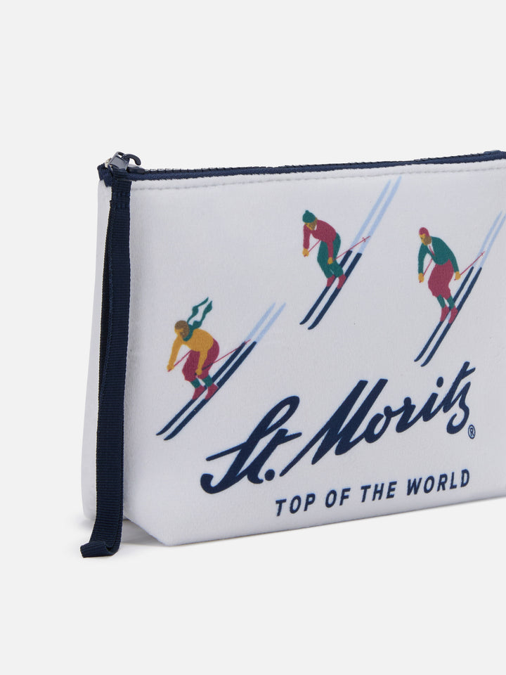 Pochette Aline en tejido efecto lana con estampado St. Moritz | ST. MORITZ TOP OF THE WORLD SPECIAL EDITION 