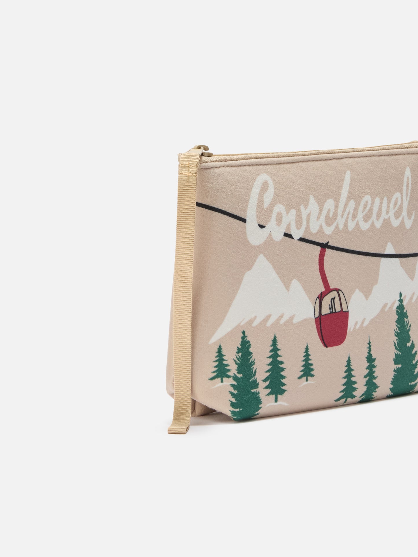 Aline-Pouch aus Stoff in Wolloptik mit Courchevel-Muster