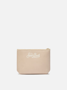 Aline-Pouch aus Stoff in Wolloptik mit Courchevel-Muster
