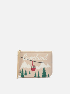 Aline-Pouch aus Stoff in Wolloptik mit Courchevel-Muster
