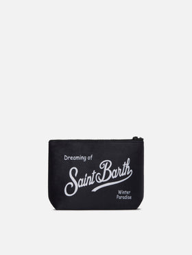 Aline-Pouch aus Wollimitat mit Nepentha-Print | NEPENTHA SPECIAL EDITION
