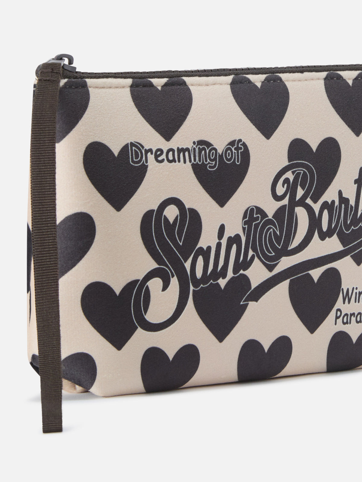 Beige Aline pochette mit Herzprint 