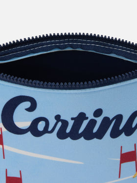 Aline-Pouch aus Stoff in Wolloptik mit Cortina-Print