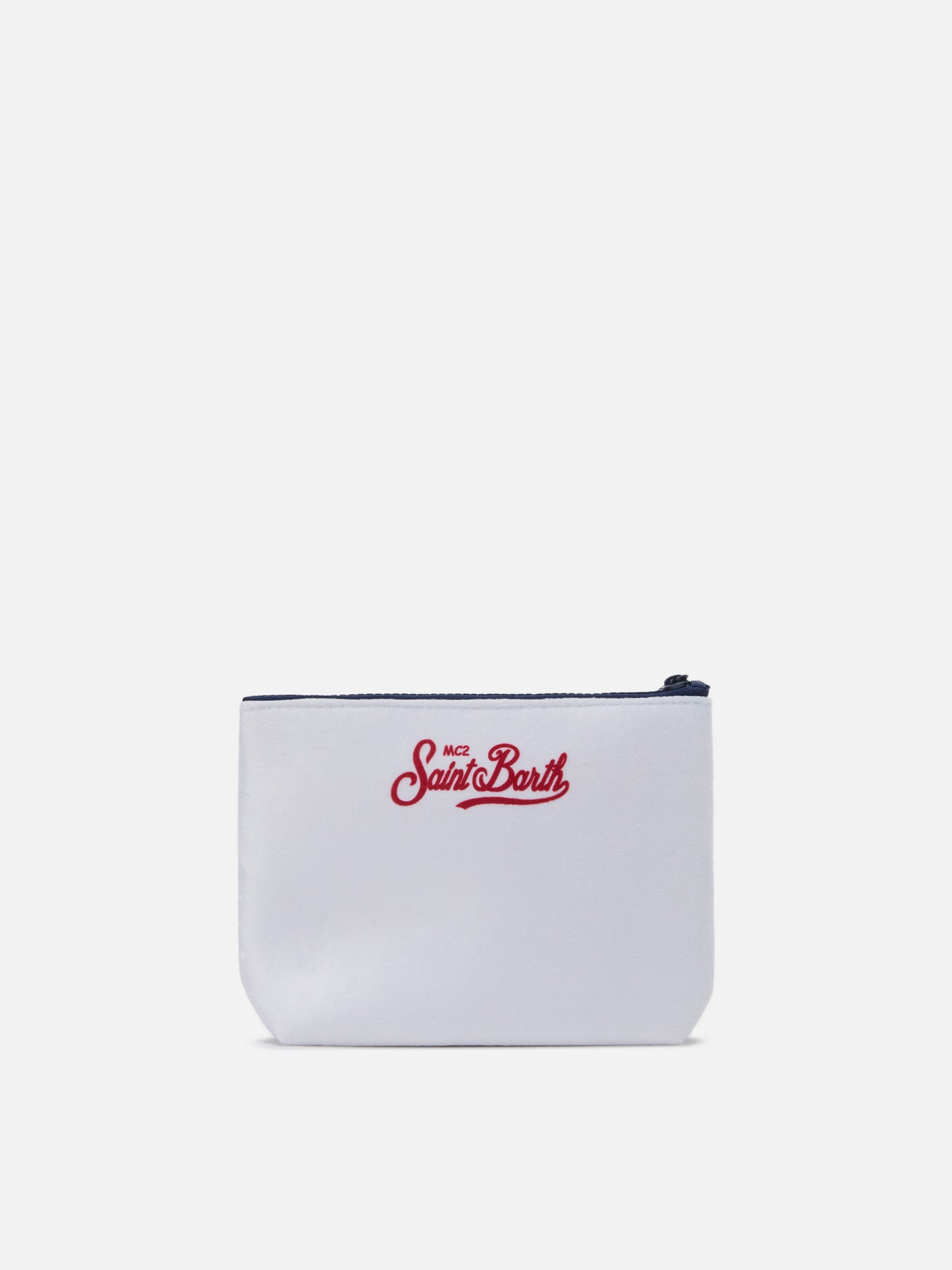 Aline-Pouch aus weißem Wollimitat mit Weihnachtsmotiv | VACANZE DI NATALE SPECIAL EDITION