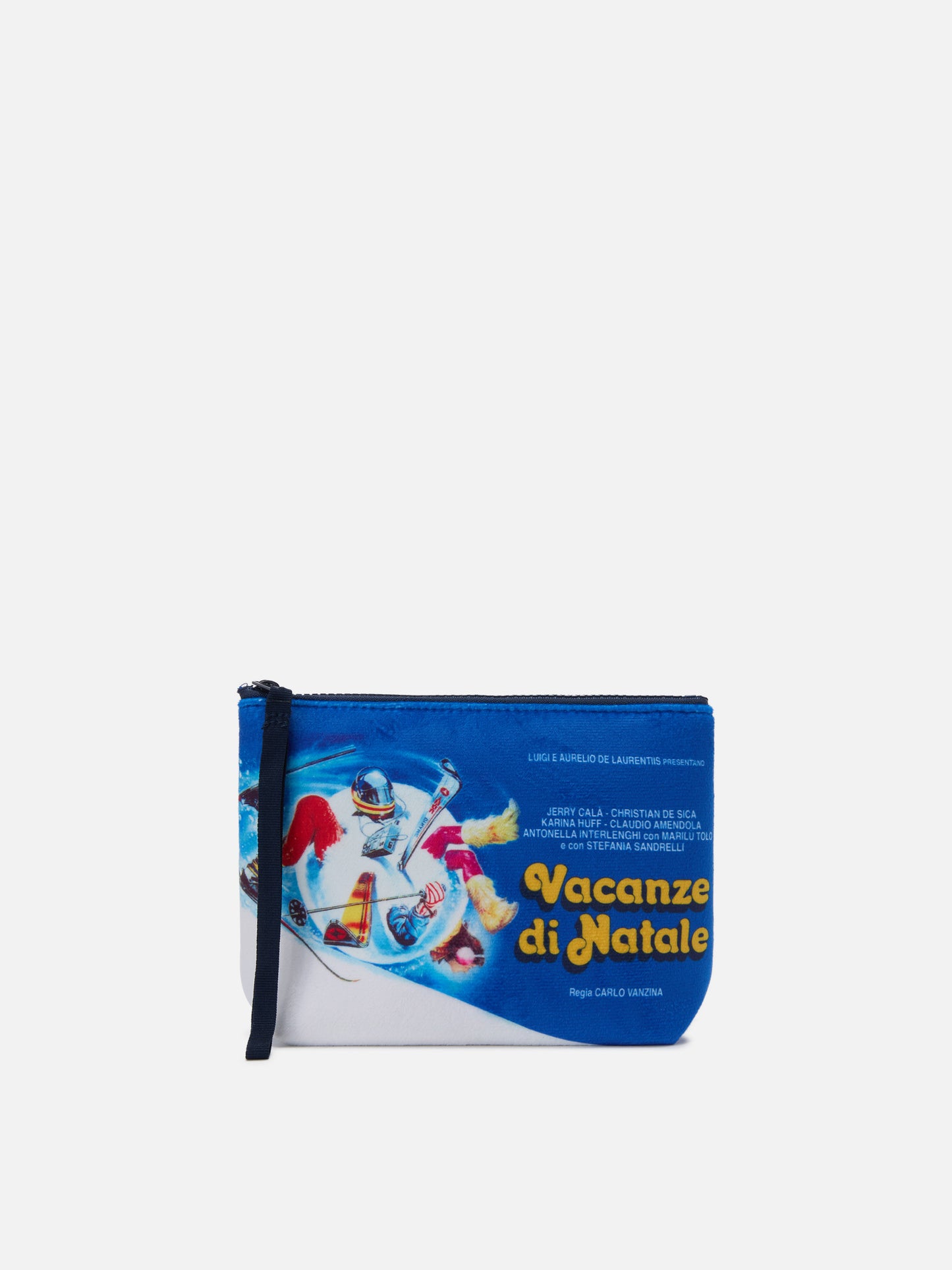 Wollpochette Aline mit Vacanze di Natale-Filmdruck | VACANZE DI NATALE SONDERAUSGABE