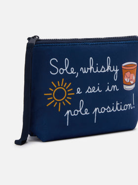 Pochette Wooly Aline avec imprimé Sole, whisky... | VACANZE DI NATALE SPECIAL EDITION 