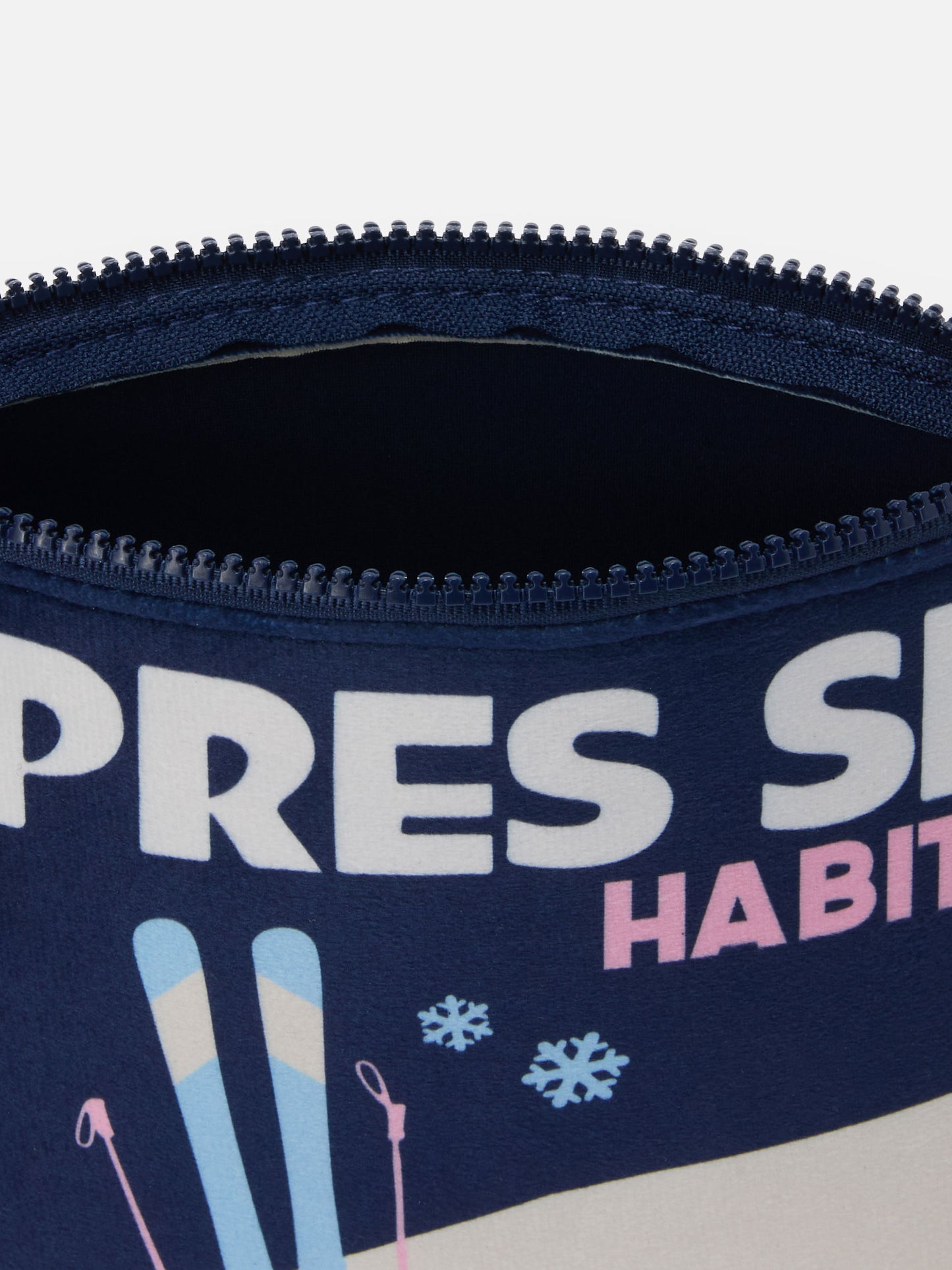 Pouch Aline en tejido efecto lana con estampado Après ski 