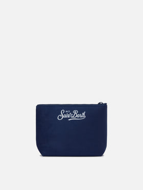 Pouch Aline en tejido efecto lana con estampado Après ski 