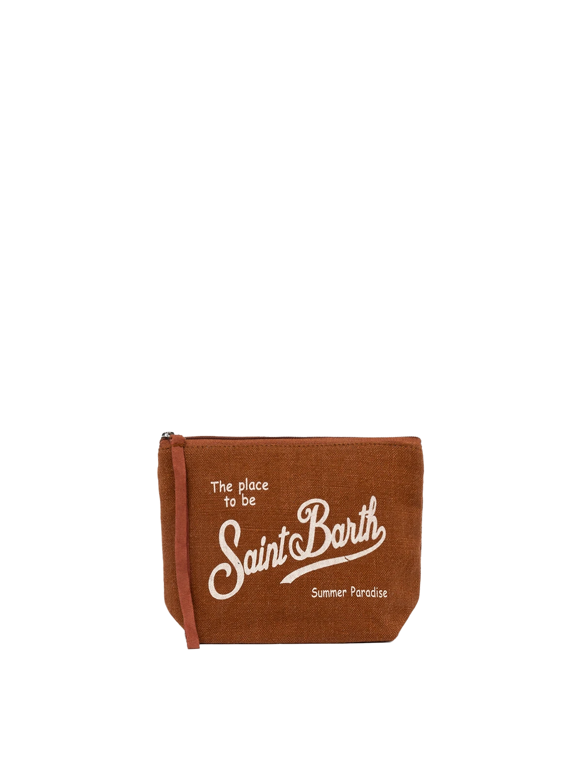 Aline brown linen pochette - MC2 Saint Barth
