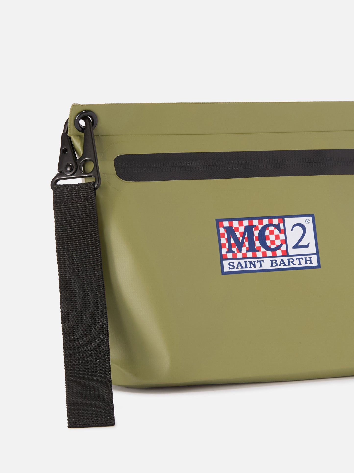 Pochette Aline Aqua imperméable en PVC vert militaire 